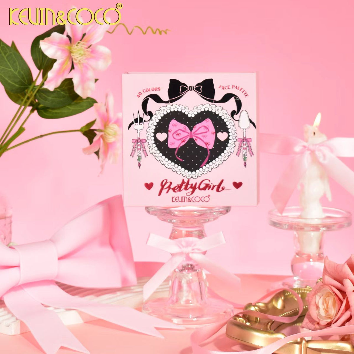 powder & bow 40 color eyeshadow book