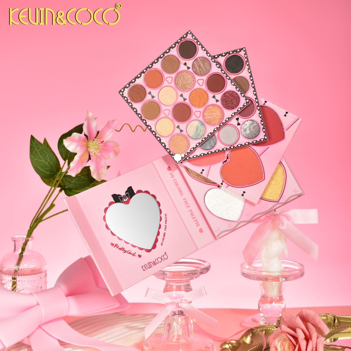 powder & bow 40 color eyeshadow book