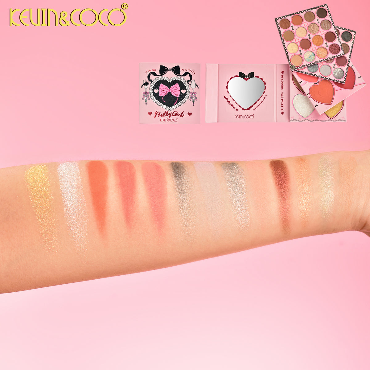 powder & bow 40 color eyeshadow book